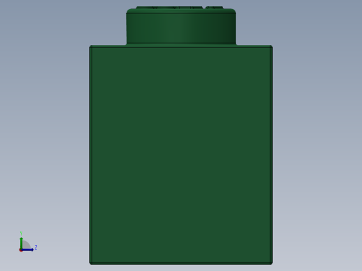 乐高套装 4421基本积木-4143953 - 3008 Dark Green Brick 1 x 8.SLDPRT左视缩略图
