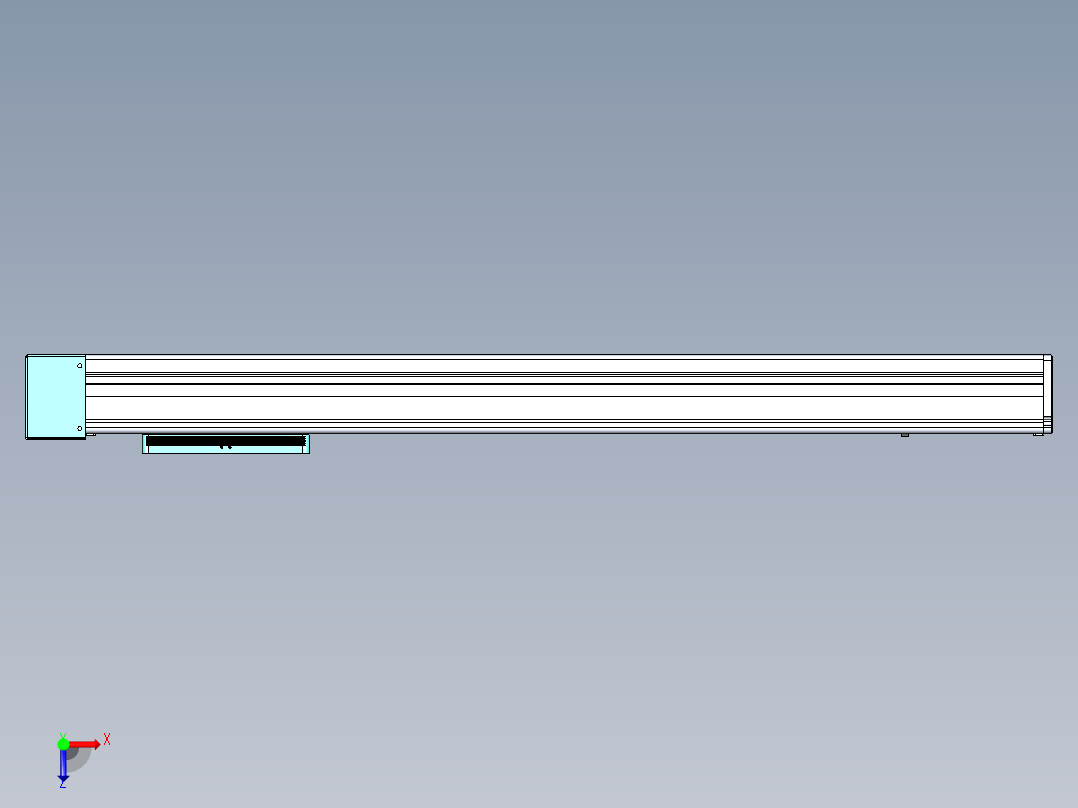威洛博VC丝杆传动-无尘环境VC14-Lxx-C-S650-BL-ZP40-C3俯视图