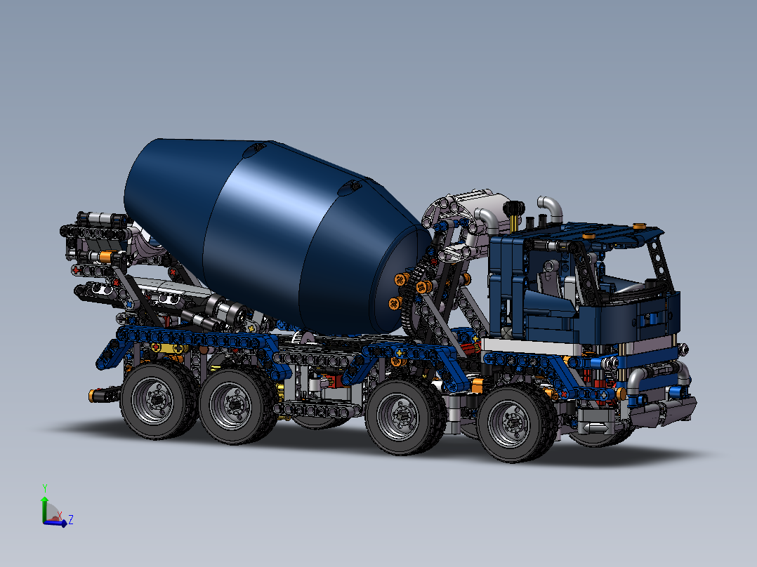 42112混凝土搅拌运输车立体拼装模型