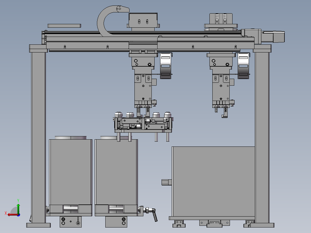 剔除机构后视图