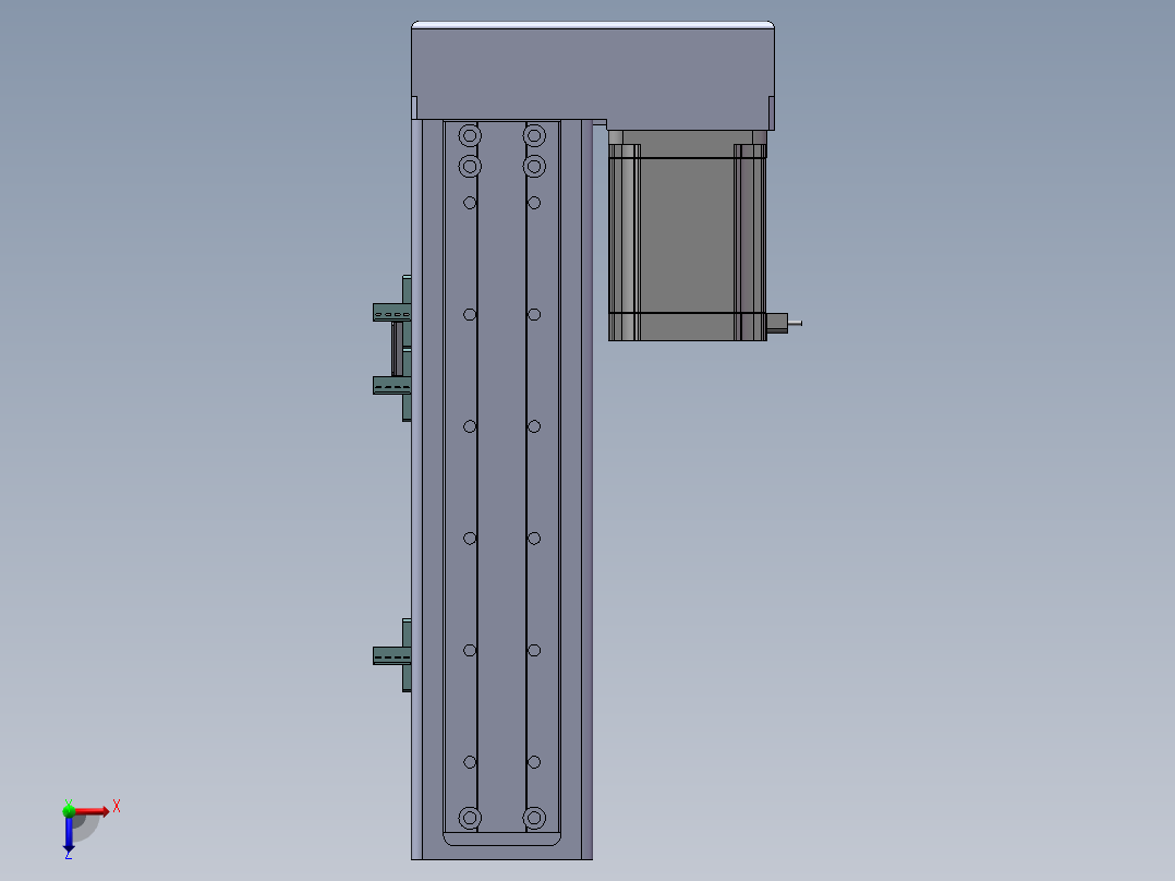 MTH丝杆半封闭模组MTH6M-BL-57俯视图