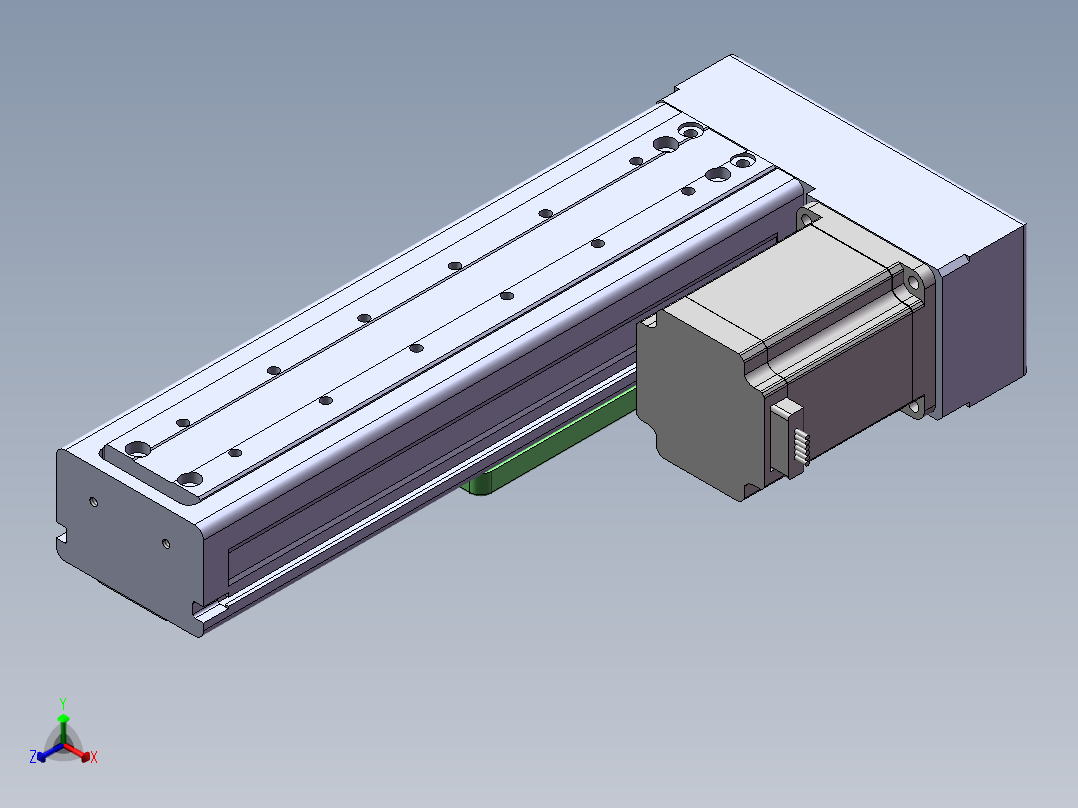 MTH丝杆半封闭模组MTH6M-BL-57正等轴测图