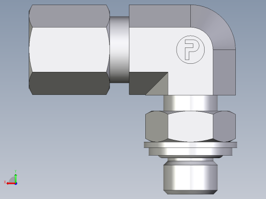 卡套式工业通用硬管接头EO_Adjustable_Locknut_elbow_WEE06ZLRCF后视缩略图