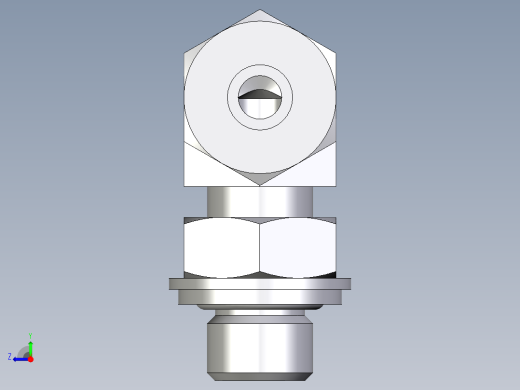 卡套式工业通用硬管接头EO_Adjustable_Locknut_elbow_WEE06ZLRCF右视缩略图