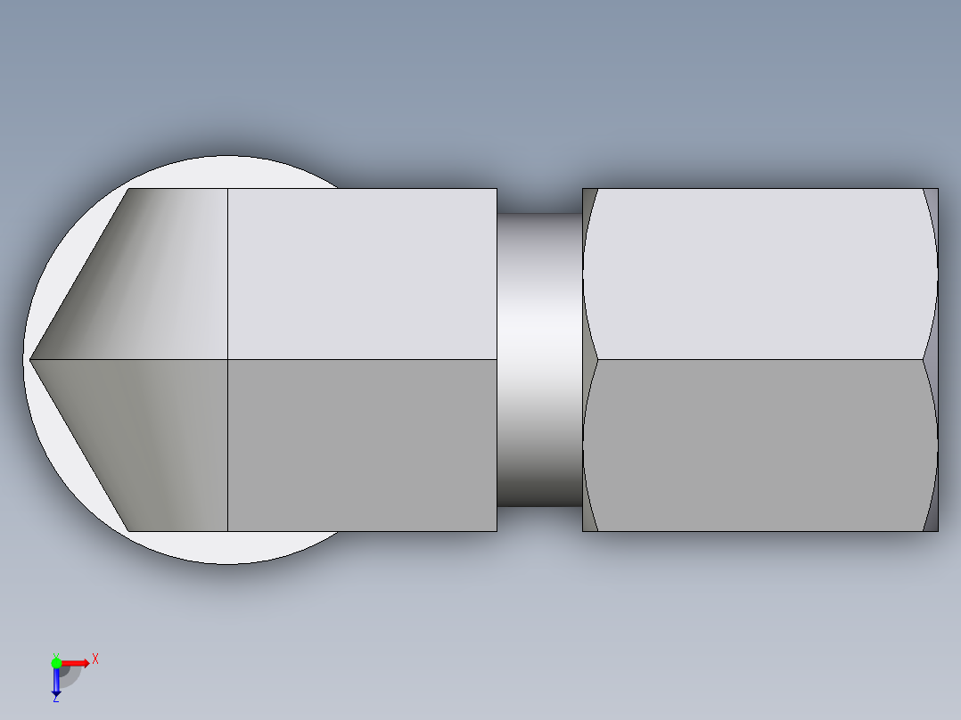 卡套式工业通用硬管接头EO_Adjustable_Locknut_elbow_WEE06ZLRCF俯视图