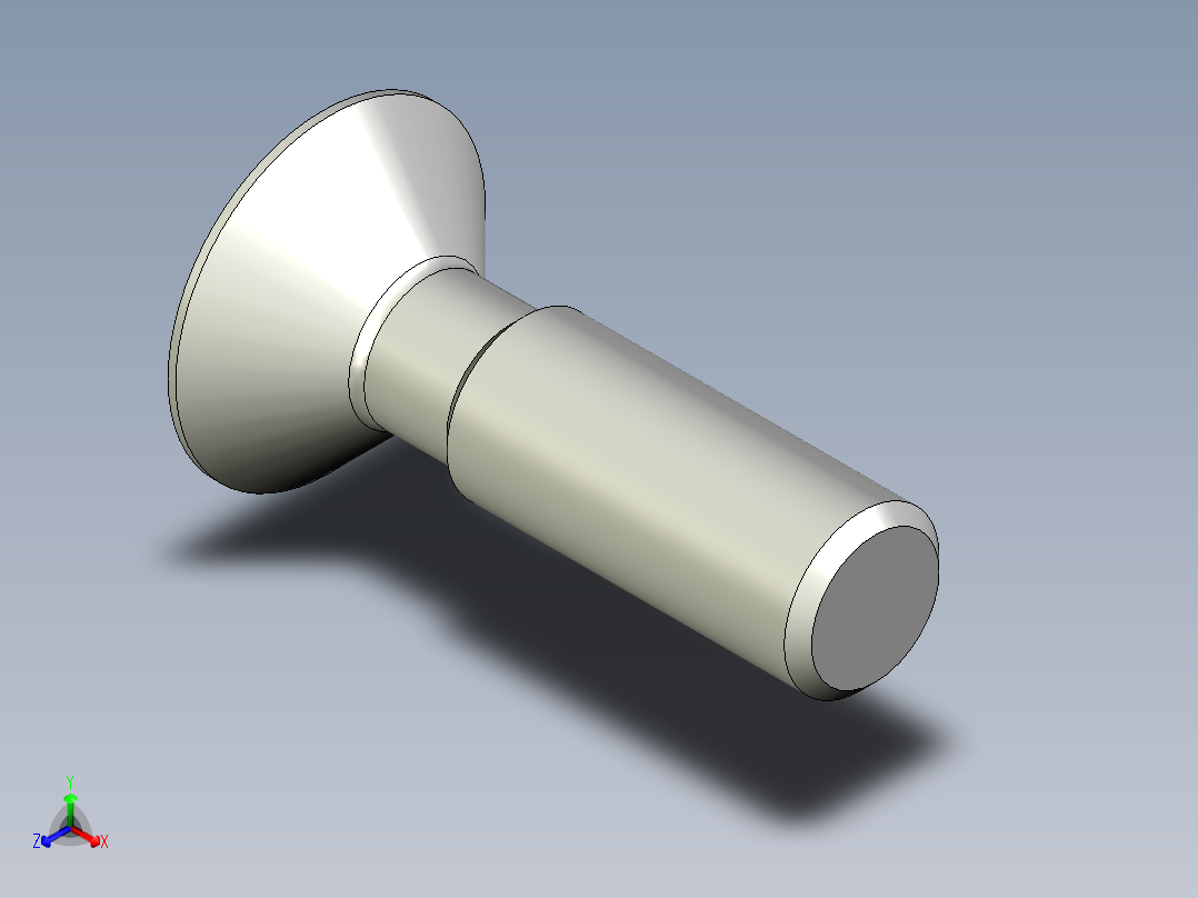 沉头螺钉-Screw_-M14-L50_33-28-20-45_-Cross_Countersunk.stp正等轴测图