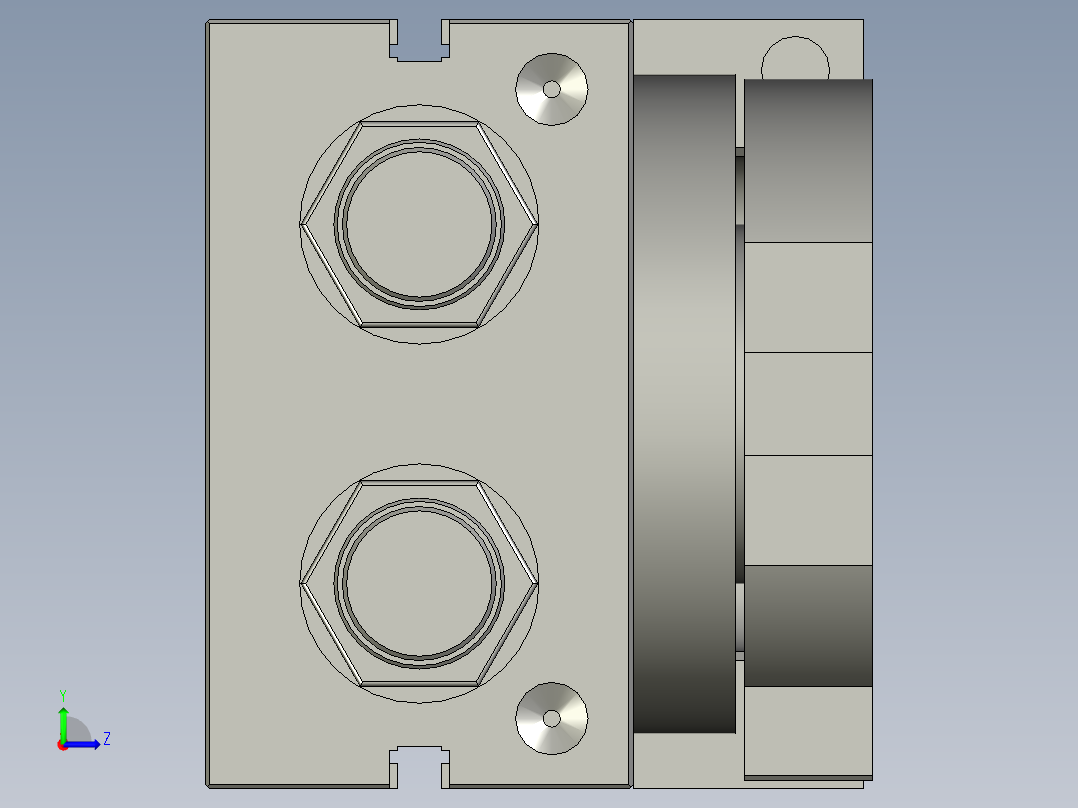 旋转气爪PRC30ST-180左视图