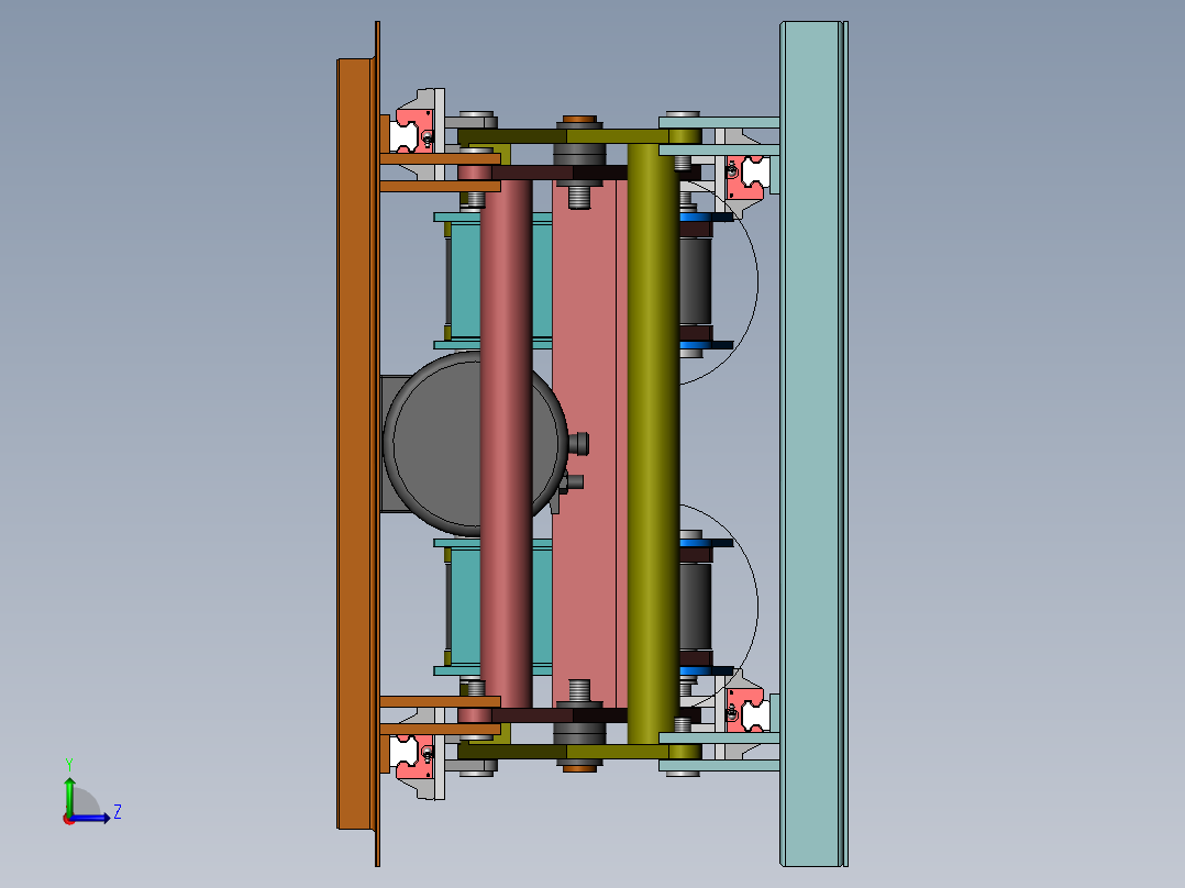 自锁固定机左视图