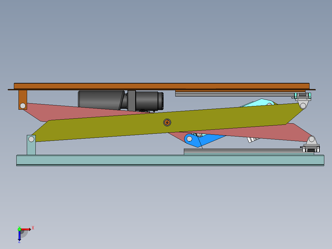 自锁固定机俯视图