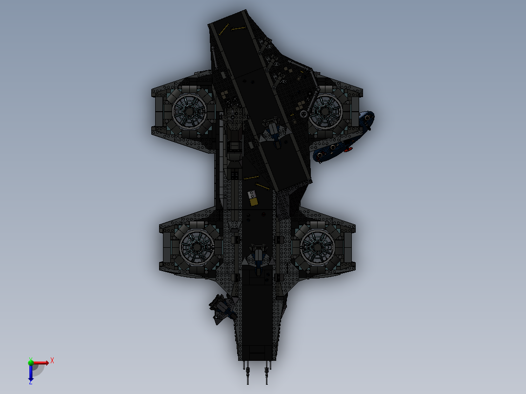 乐高航空母舰模型俯视图