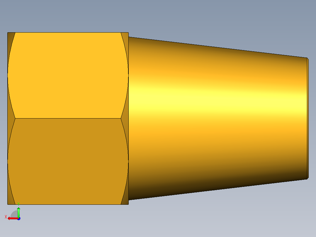 扩口式工业通用硬管接头Long Nut 41FL-12后视图