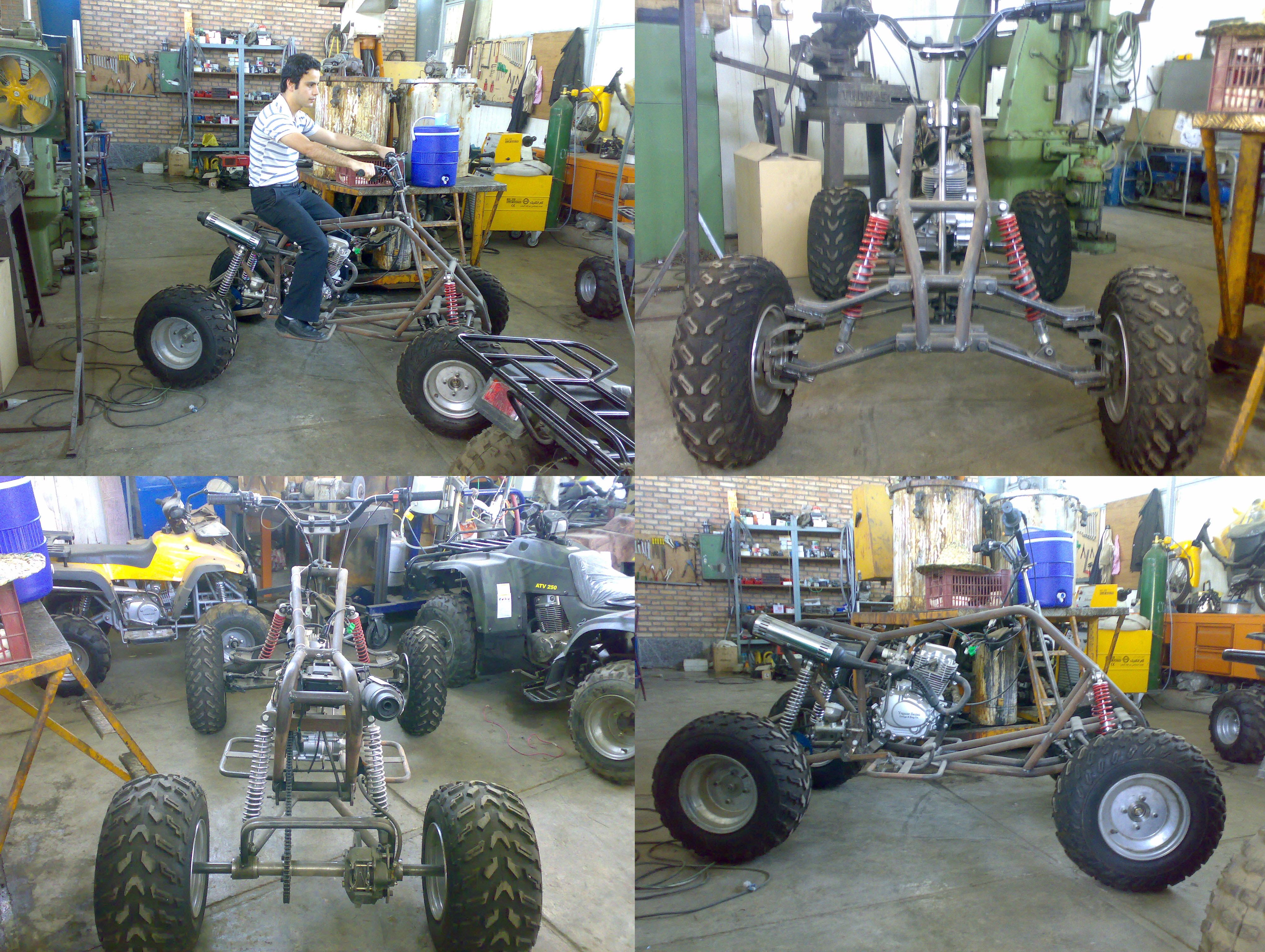 自制简易ATV越野4轮钢管车3D图纸