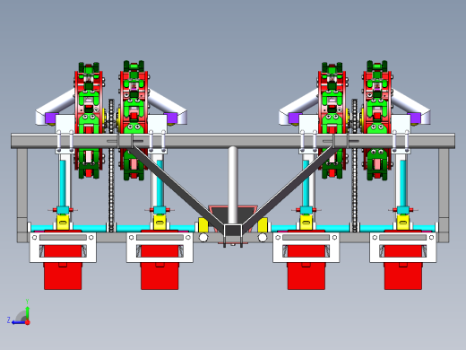 棉花精量播种机三维SolidWorks右视缩略图