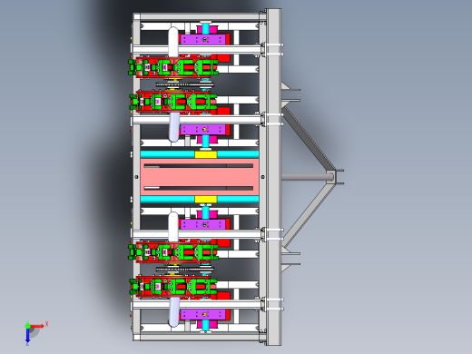 棉花精量播种机三维SolidWorks俯视缩略图