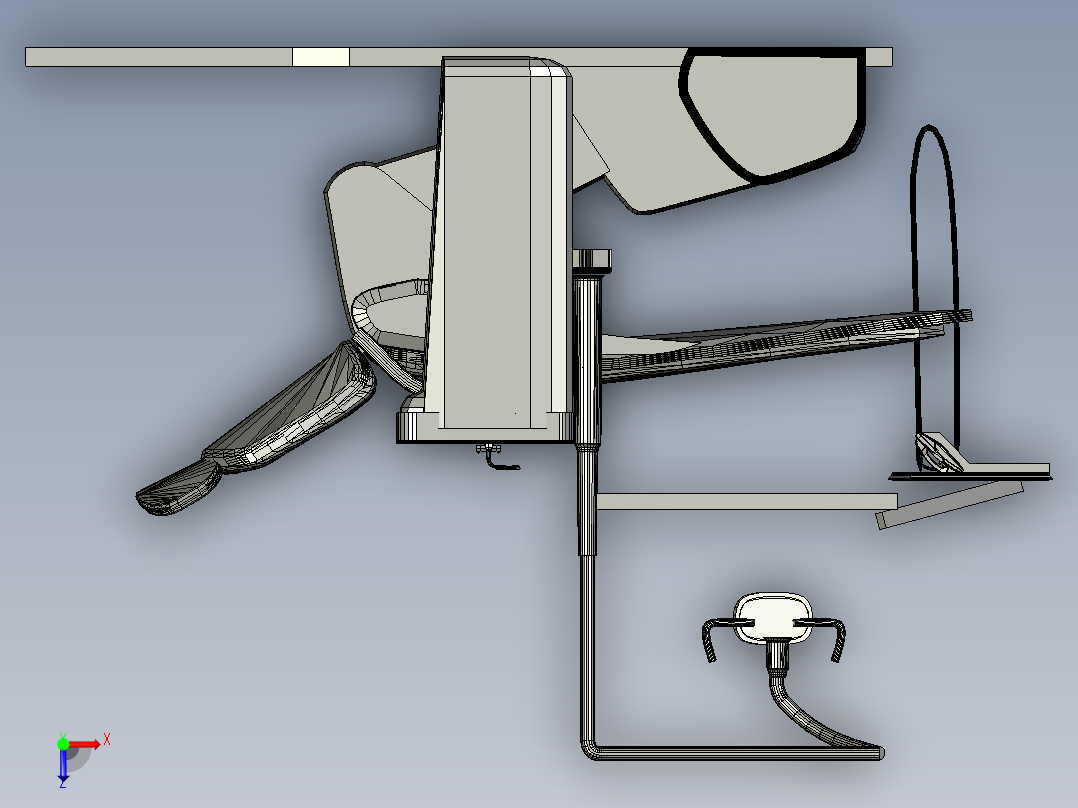 牙医的椅子俯视图
