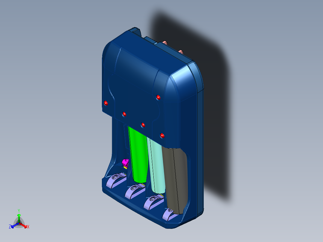 锂电池充电器正等轴测图