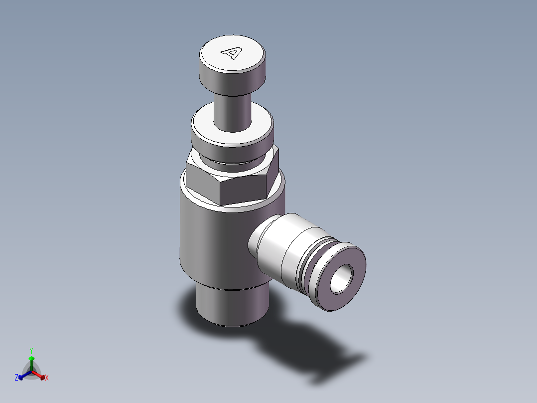 节流阀PSL401A（1分4厘）正等轴测图