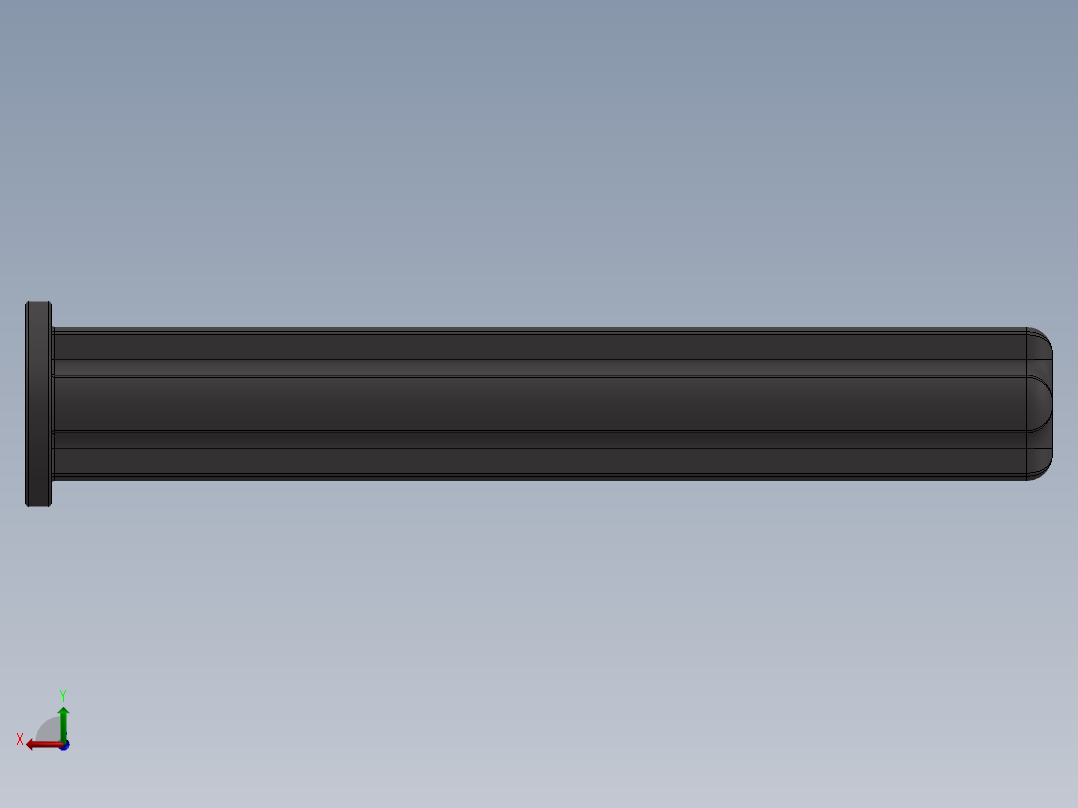 乐高机械组车桥-87083 DkStone Technic Axle 4 with Stop.SLDPRT后视图