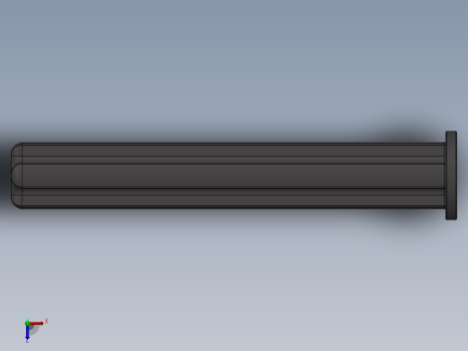 乐高机械组车桥-87083 DkStone Technic Axle 4 with Stop.SLDPRT俯视缩略图