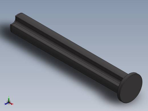 乐高机械组车桥-87083 DkStone Technic Axle 4 with Stop.SLDPRT正等轴测缩略图