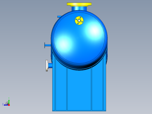 换热器三维模型三维右视缩略图