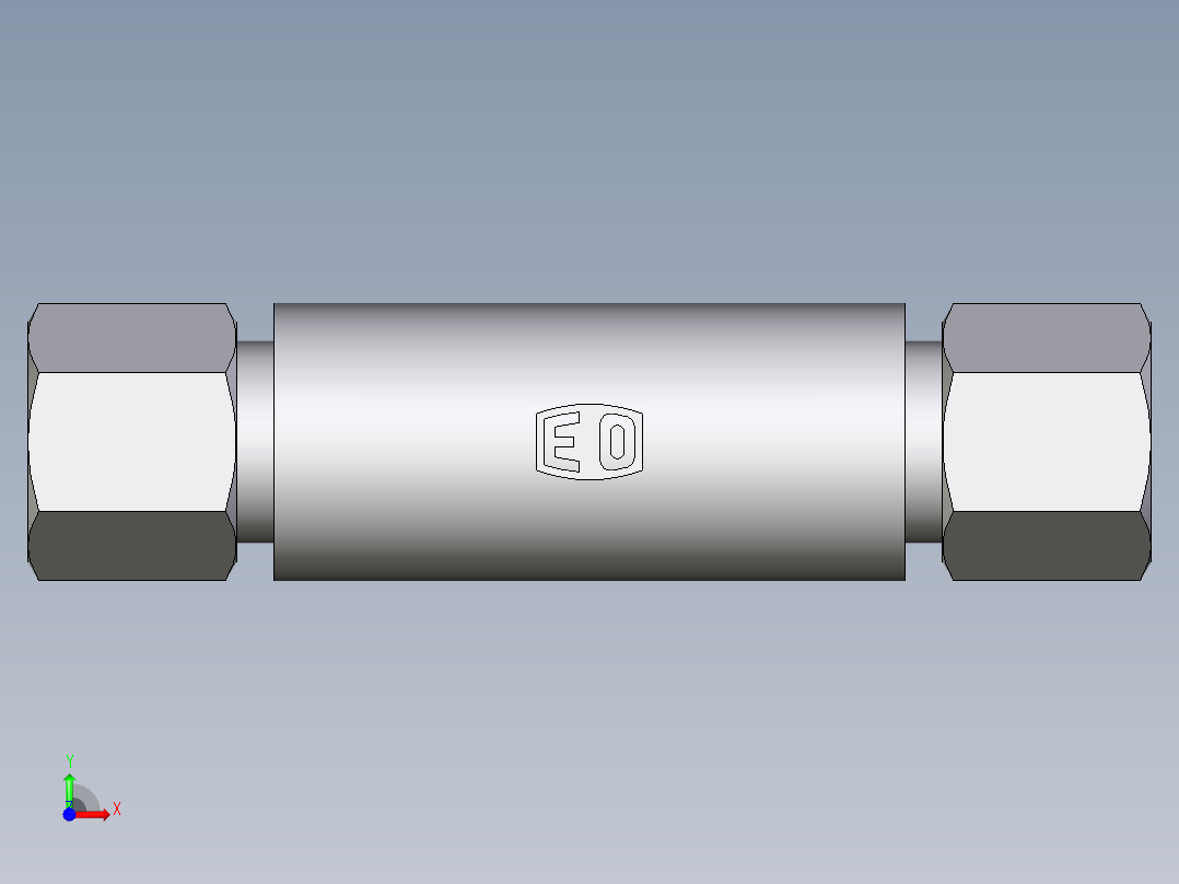 卡套式工业通用硬管接头EO_Weld_bulkhead_fitting_ESV08ZS71前视图