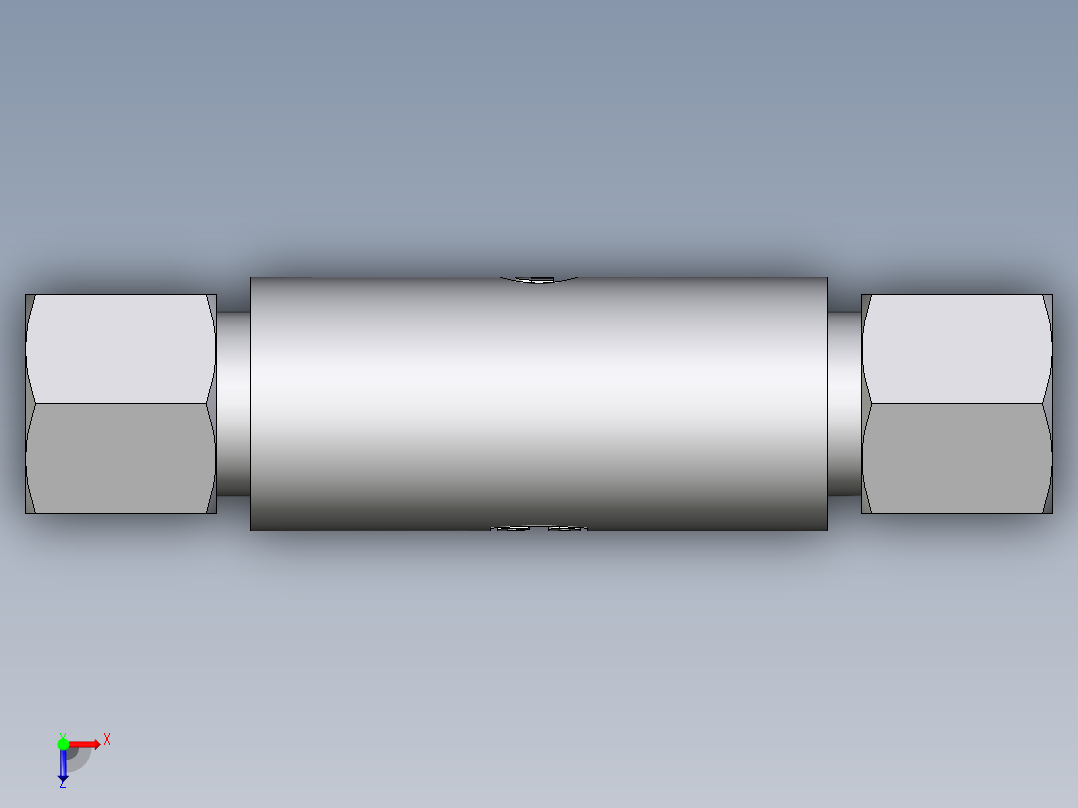 卡套式工业通用硬管接头EO_Weld_bulkhead_fitting_ESV08ZS71俯视图