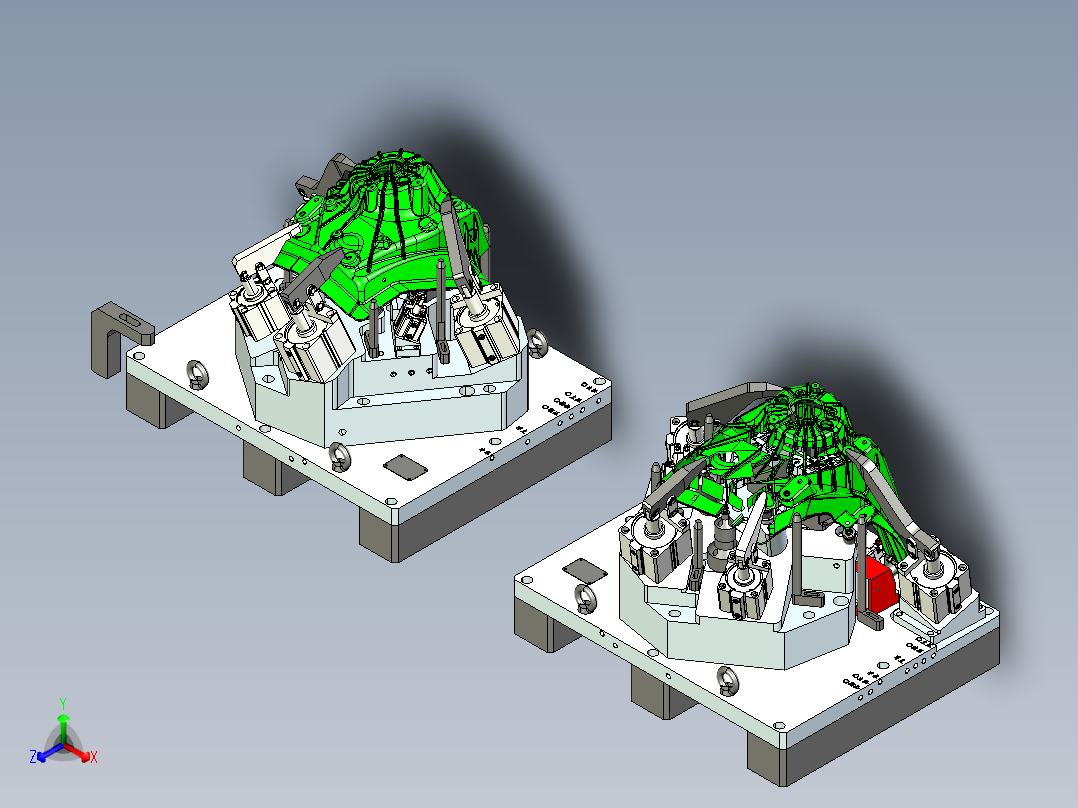 零跑减震塔加工夹具