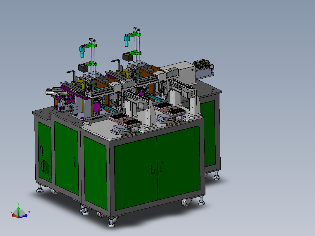 一种双工位手工放料套帽机sw18可编辑