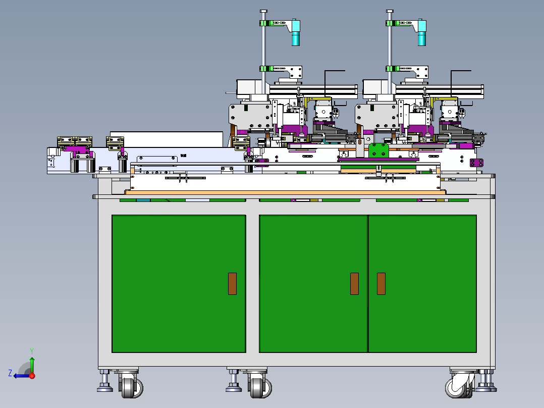 一种双工位手工放料套帽机sw18可编辑右视图