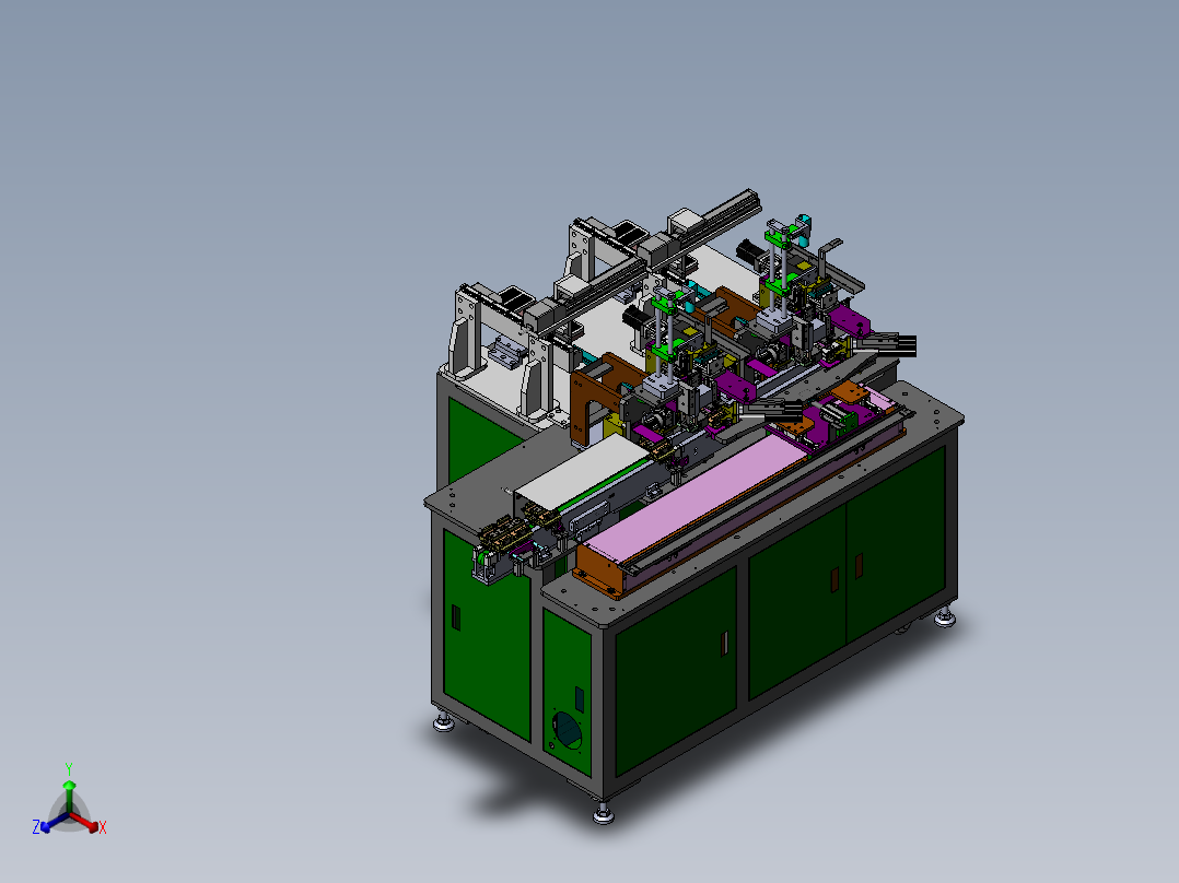 一种双工位手工放料套帽机sw18可编辑正等轴测图