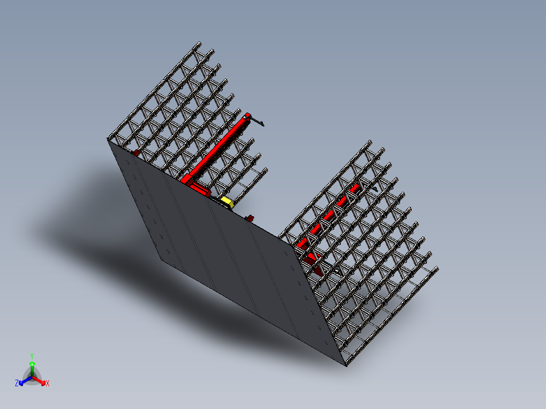 智能物流仓库 立体仓库3D模型正等轴测图
