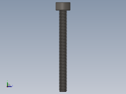 Screw_DIN_912_M2.5x25F_A2.SLDPRT公制内六角螺钉左视缩略图