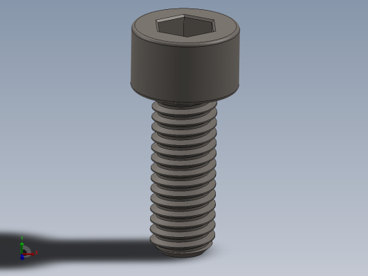 Screw_DIN_912_M6x16F_A2.SLDPRT公制内六角螺钉