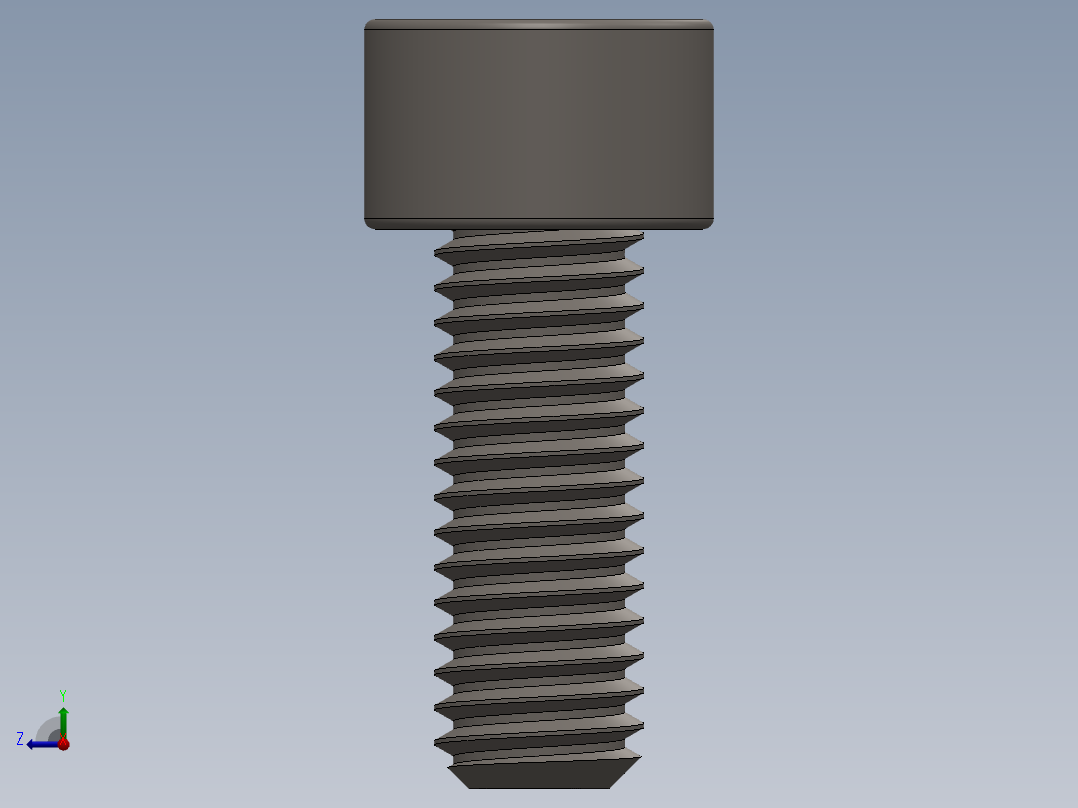 Screw_DIN_912_M6x16F_A2.SLDPRT公制内六角螺钉右视图