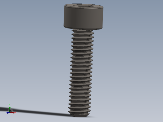 Screw_DIN_912_M4x16F_A2.SLDPRT公制内六角螺钉