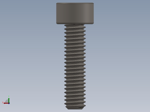 Screw_DIN_912_M4x16F_A2.SLDPRT公制内六角螺钉后视缩略图