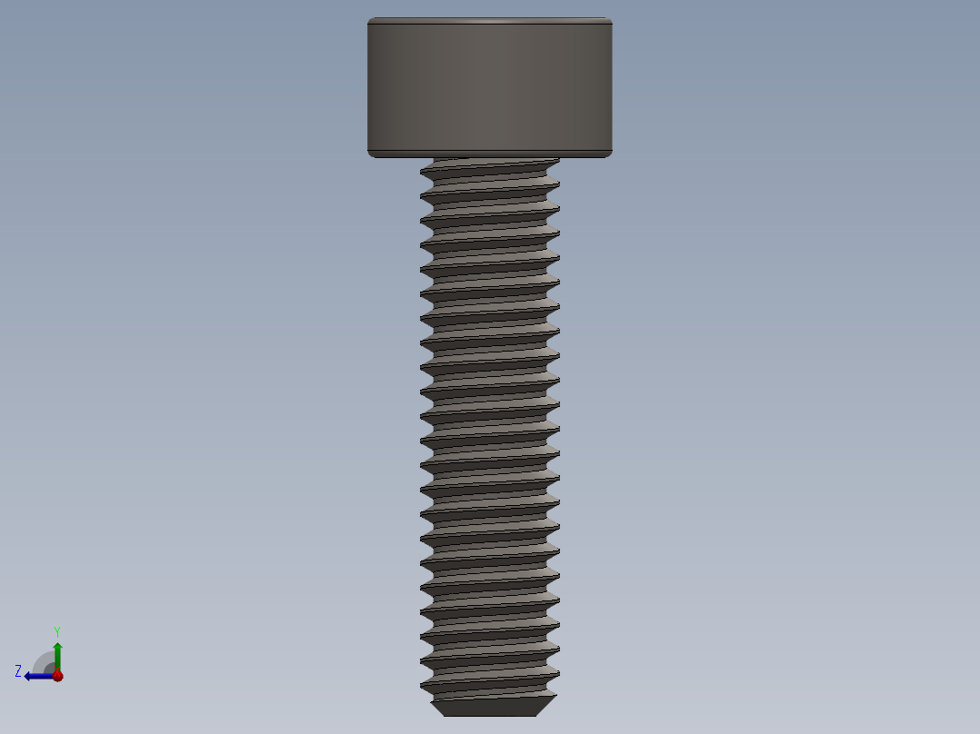 Screw_DIN_912_M4x16F_A2.SLDPRT公制内六角螺钉右视图