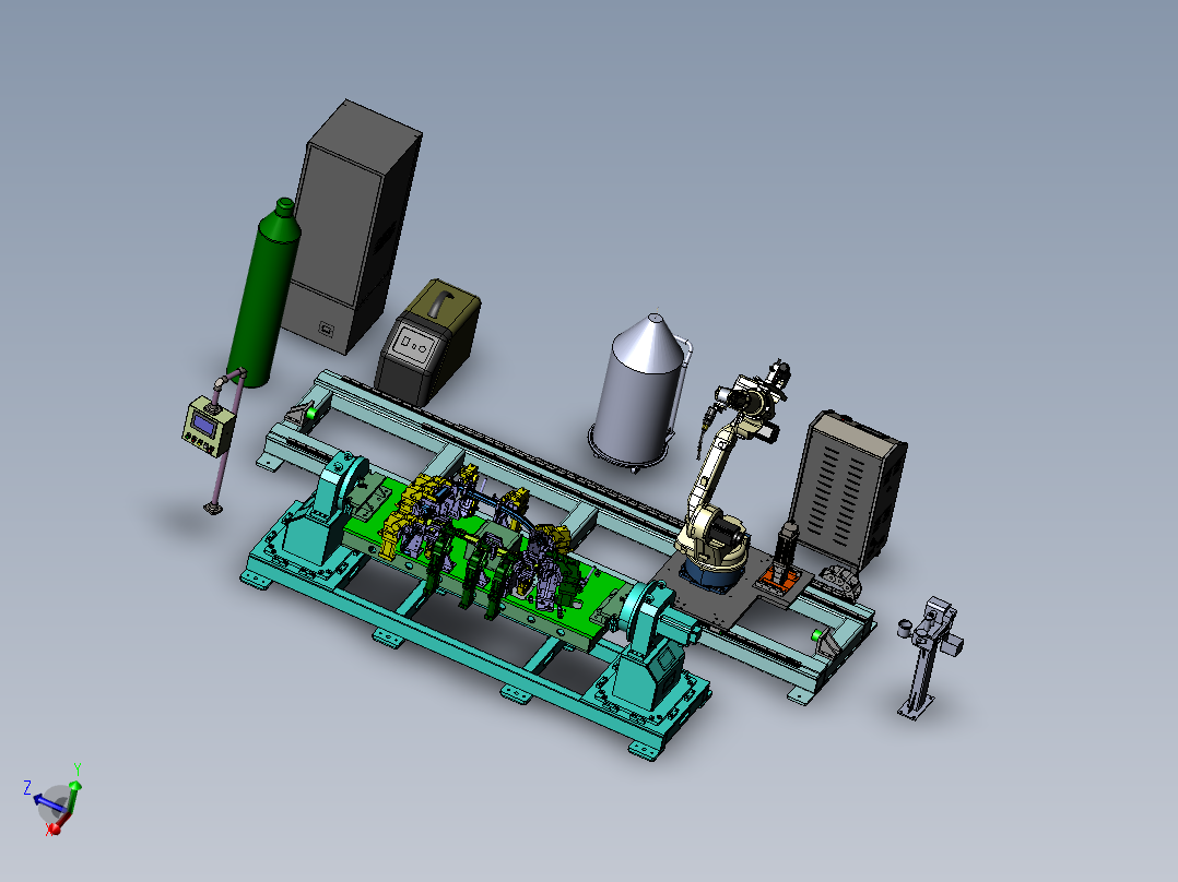 汽车后门钣金组件机械手焊接作业单元