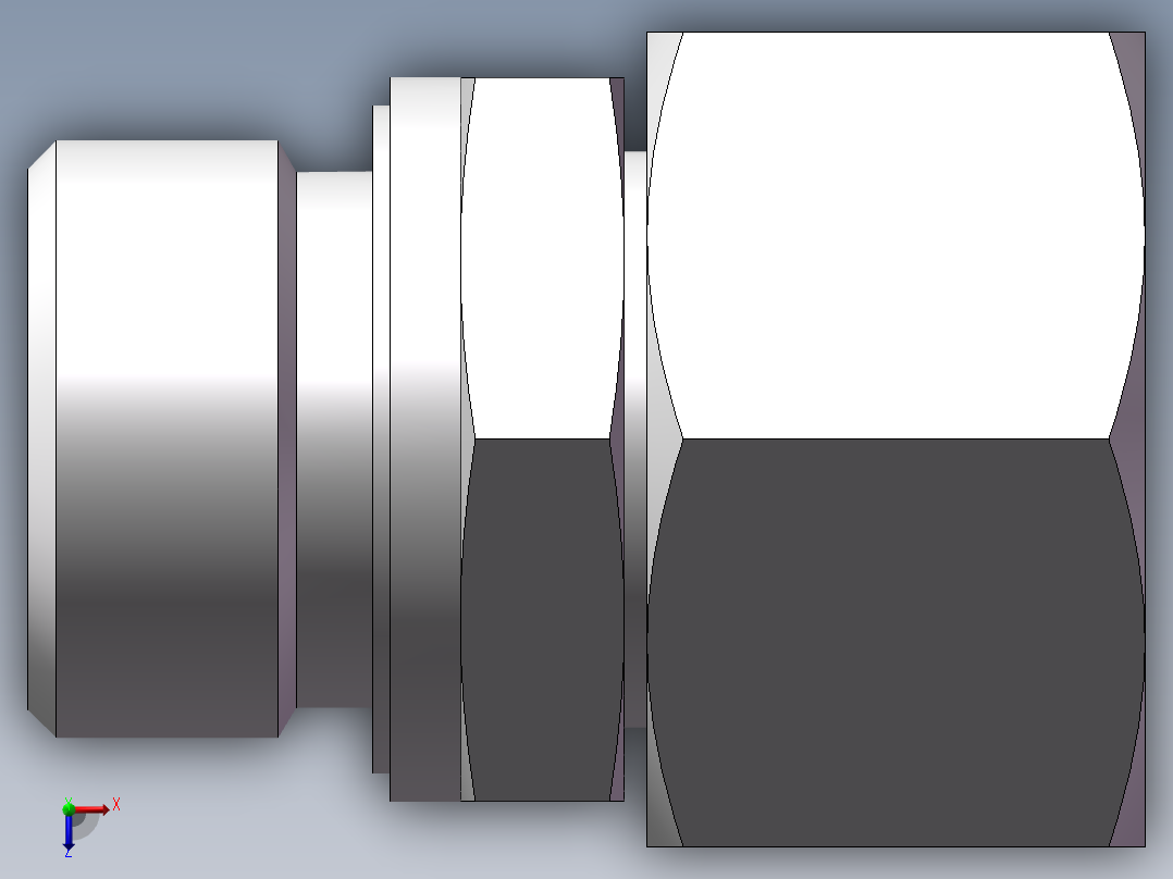 直通管螺纹组合接头、2BC-12-30WD俯视图