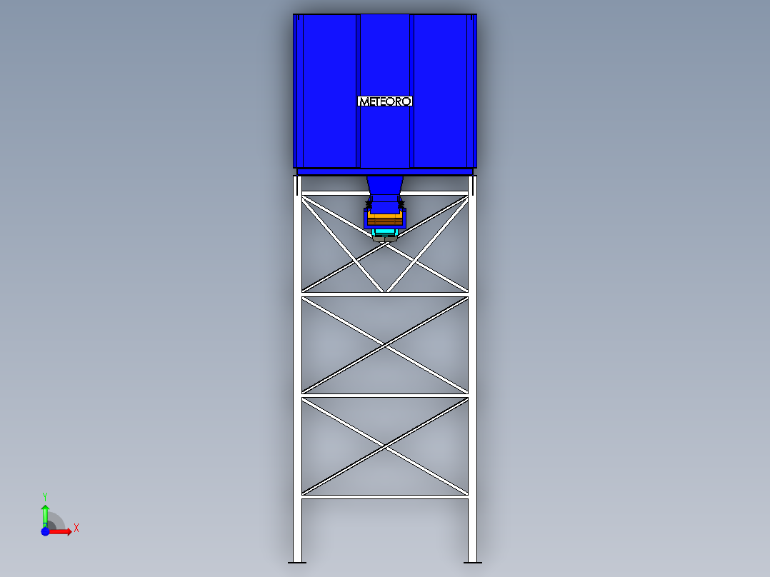 B3003884-SurgeBin 15立方米 带振动给料机前视图