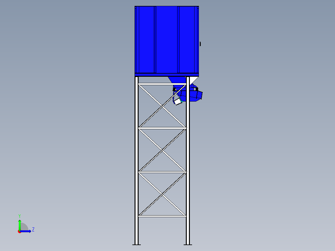 B3003884-SurgeBin 15立方米 带振动给料机左视图
