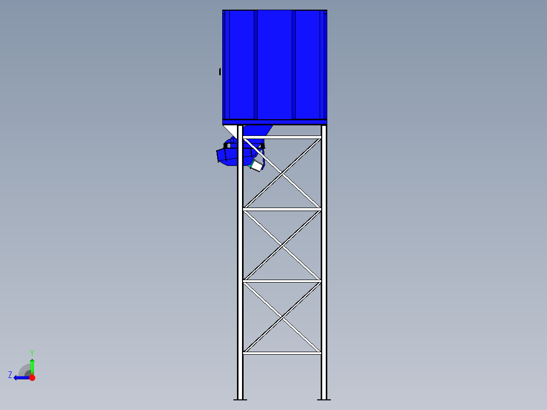 B3003884-SurgeBin 15立方米 带振动给料机右视图