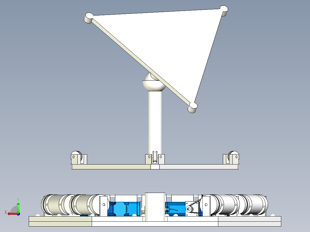 模拟振动平台后视图