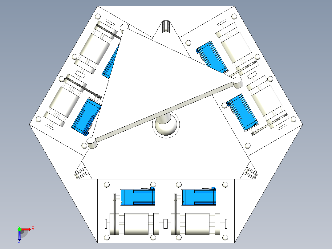 模拟振动平台俯视图