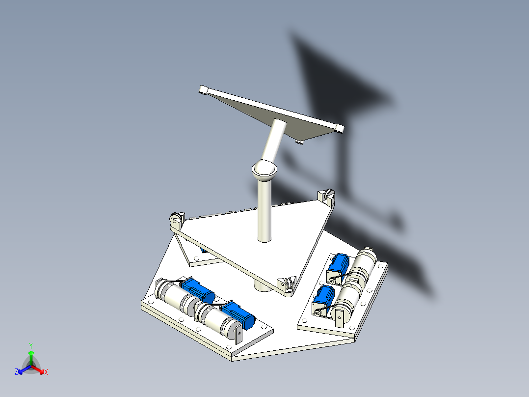 模拟振动平台正等轴测图