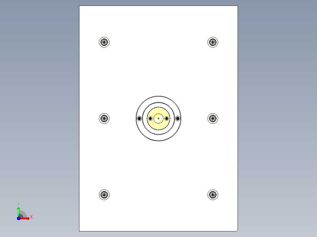 平板面壳注塑模具前视图