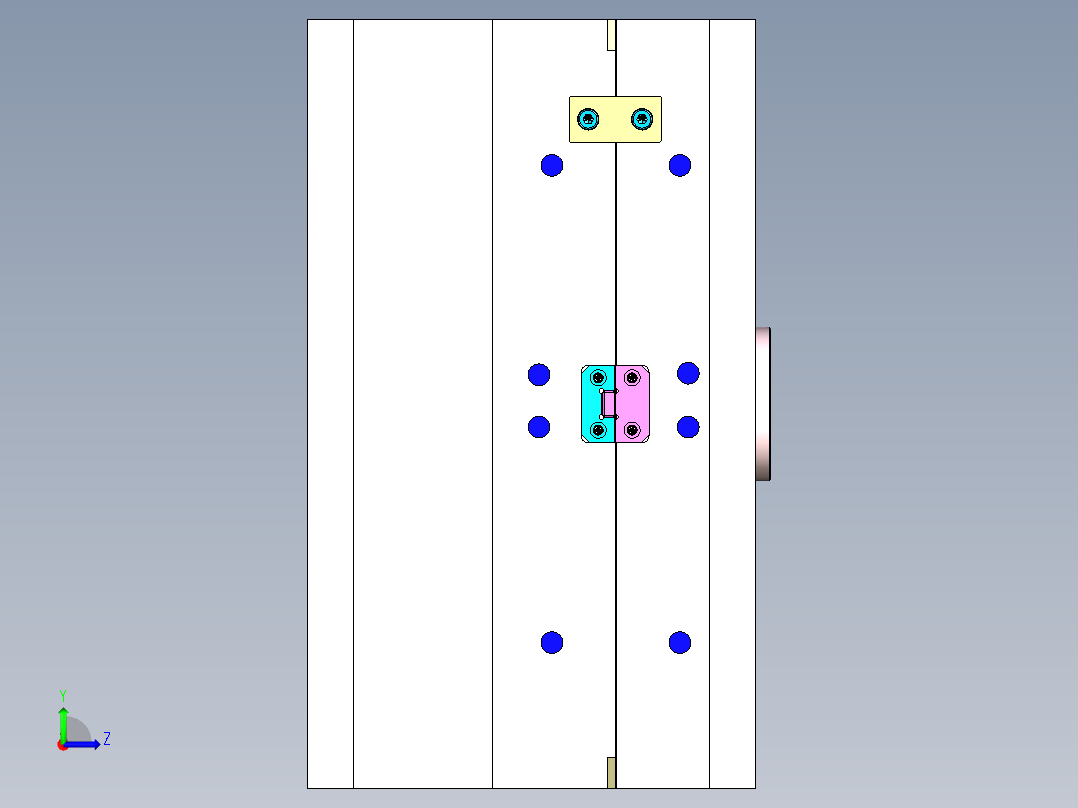 平板面壳注塑模具左视图