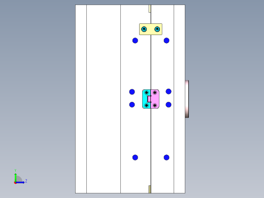 平板面壳注塑模具左视缩略图