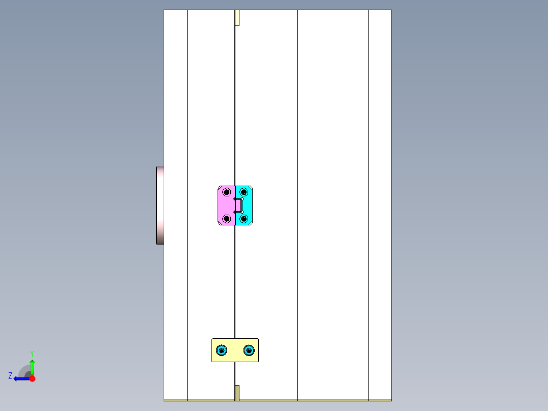 平板面壳注塑模具右视图